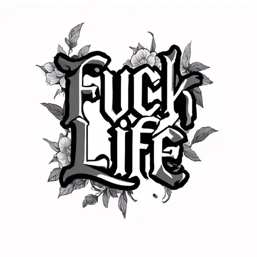 Fuck Life tattoo design idea