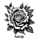 Fuck Life tattoo design idea