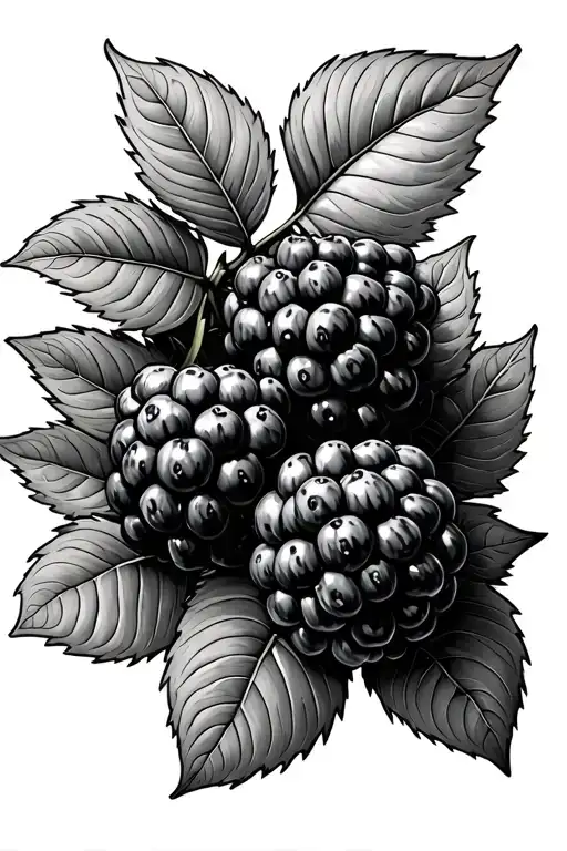 blackberry vine tattoo design idea