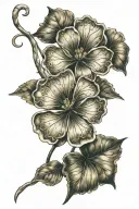 gold clover made tattoo design idea