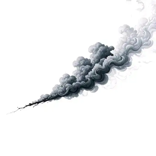 Coverup Clouds and Smoke tattoo design idea