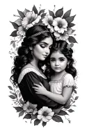 Aunt And Niece tattoo design idea