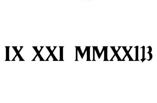 "IX XXI MMXXIII" tattoo design idea