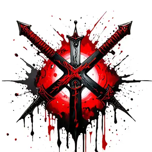 warhammer 40k black templar cross and a sword tattoo design idea