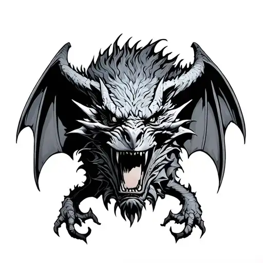 Protector Gargoyle tattoo design idea