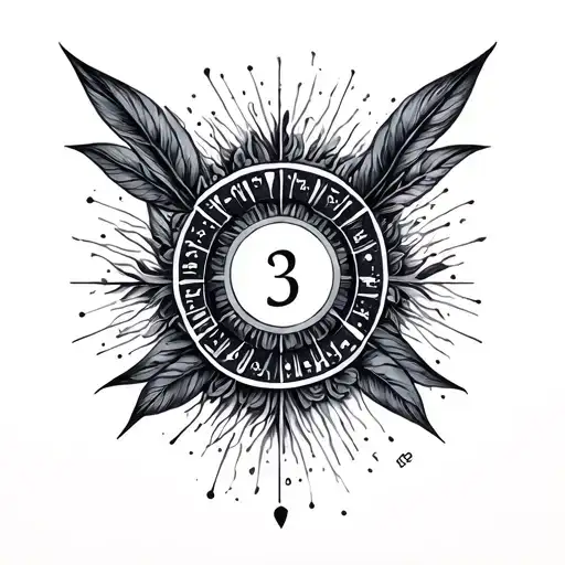 Numerology tattoo design idea