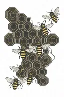 bee hive tattoo design idea