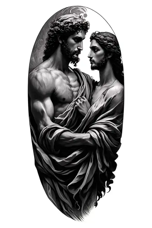 Penelope and Odysseus themed tattoo tattoo design idea