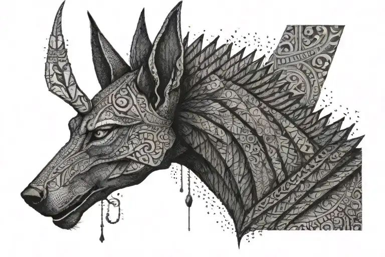 tatouage anubis tattoo design idea