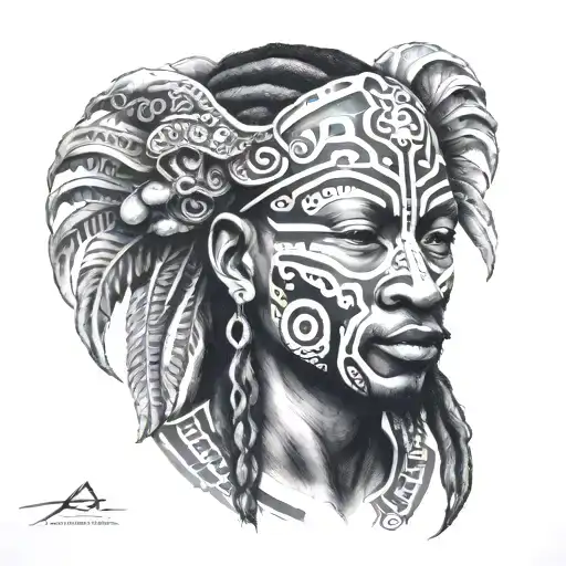 Jamaican Taíno tattoo design idea