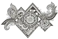 I want a wrist band tattoo that represents me, I love travelling, being alone, listening to good music and I am a big de tattoo design idea