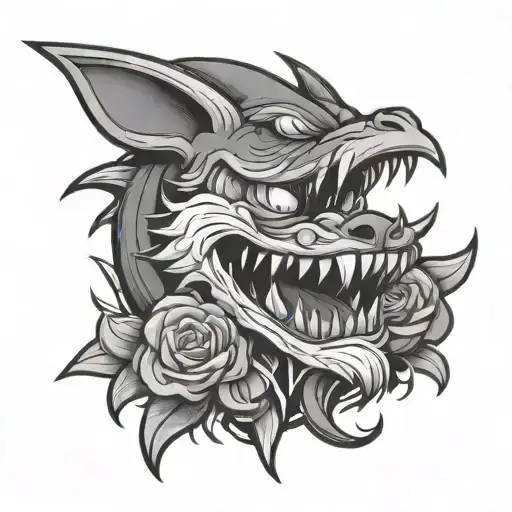 Cartoon tattoo design idea