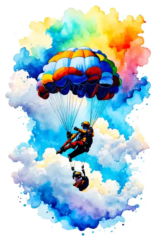 Skydiving tattoo design idea