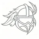 Angel wings forming the shape of a fire helmet tattoo design idea