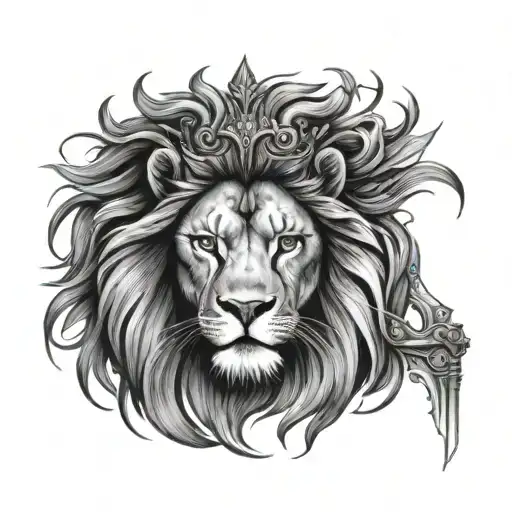 Lion, Jesus, King tattoo design idea