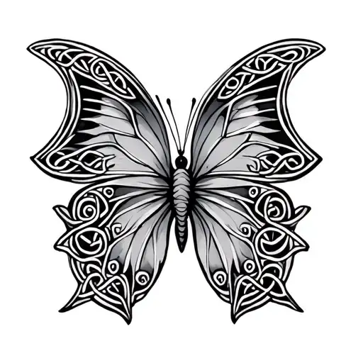 Celtic Butterfly tattoo design idea