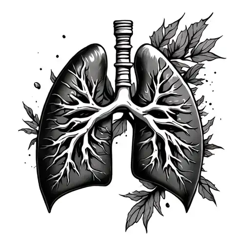 Lung Cancer tattoo design idea