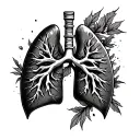 Lung Cancer tattoo design idea