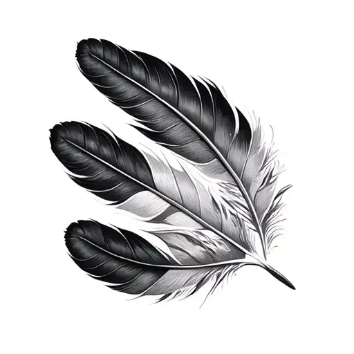 indian feathers tattoo design idea