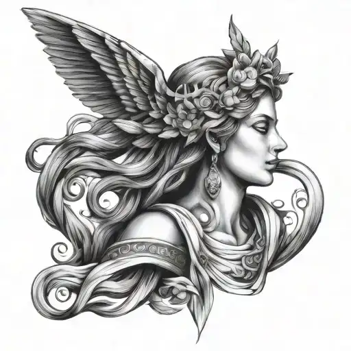willow athena greek goddess tattoo design idea