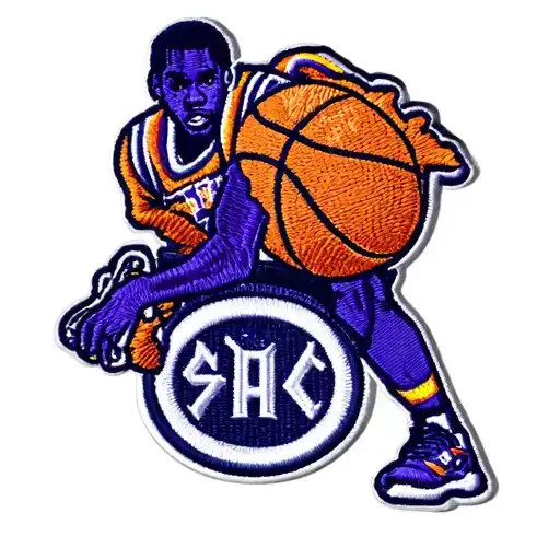 Basketball Embroidered Patch tattoo design idea