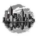 Pittsburgh Skyline tattoo design idea