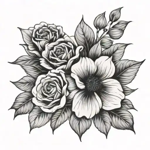 flowers symbolizing tattoo design idea