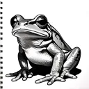 tree frog sitting tattoo design idea