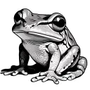 tree frog sitting tattoo design idea