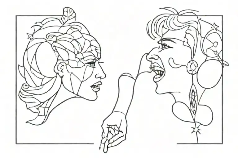 a representation of the song call your mom by noah kahan tattoo design idea