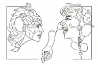 a representation of the song call your mom by noah kahan tattoo design idea