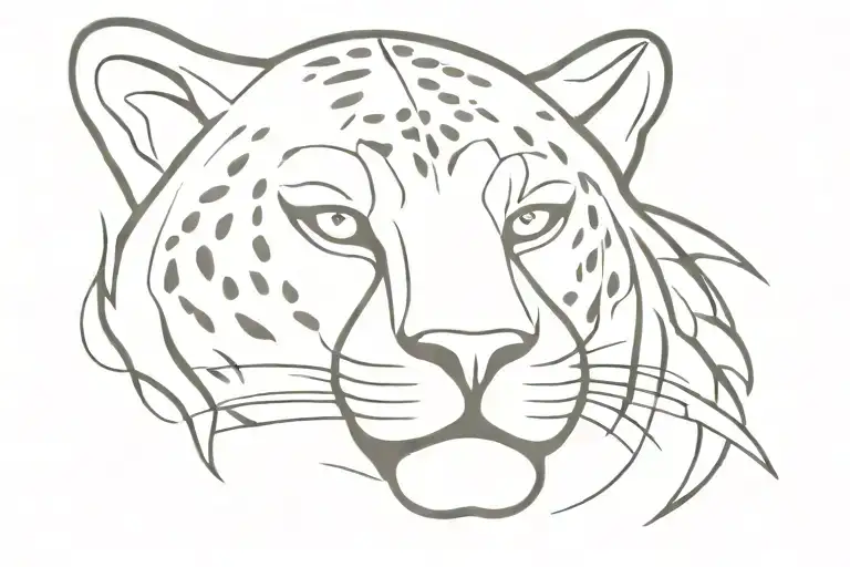 jaguar warrior headress facing forward  tattoo design idea
