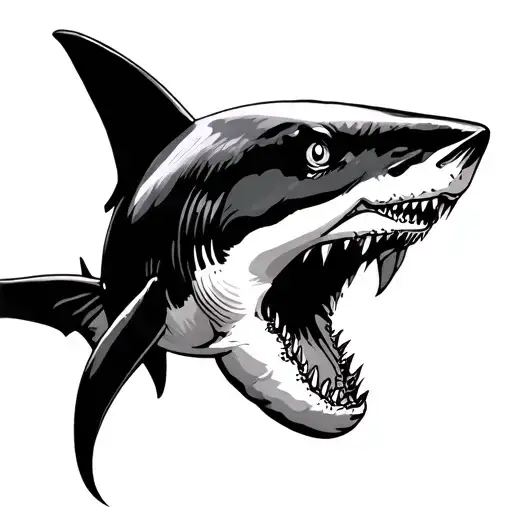 hammer head shark tattoo design idea