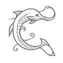 Alaska fish hook tattoo design idea