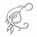 Alaska fish hook tattoo design idea