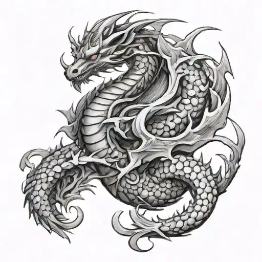 Jupiter Dragon tattoo design idea
