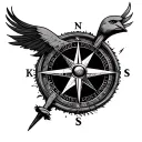 jack Sparrows compass tattoo design idea