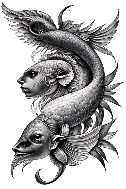Zodiac signs Libra Cancer Gemini and Pisces tattoo design idea