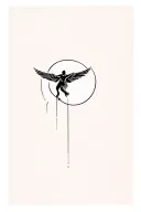 icarus flying towards the sun tattoo design idea
