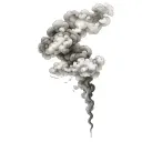 Filler Clouds and Smoke tattoo design idea