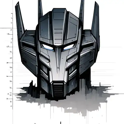 optimus prime number cartesian plane plot tattoo design idea