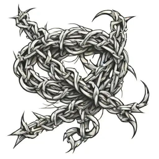 barbed wire on trans mans top surgery scars tattoo design idea