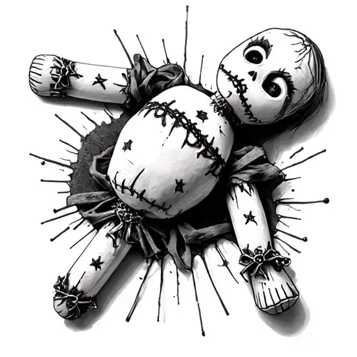voodoo doll with doll parts by hole lyrics tattoo design idea