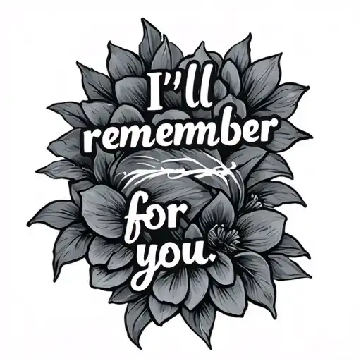 "I’ll remember for you" Alzheimer's memorial tattoo tattoo design idea