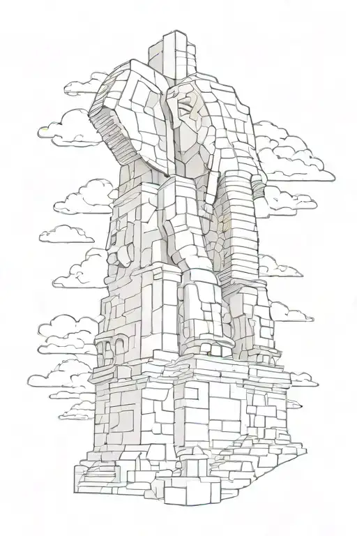 moai head eiffel tower sydney opera house Machu Picchu great wall of china afican elephant tattoo design idea