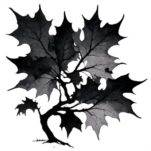 Maple Tree tattoo design idea