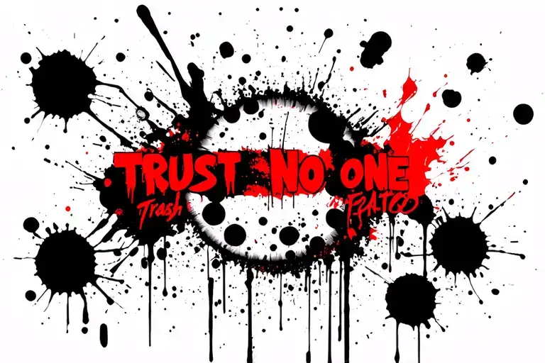 trust no one tattoo design idea
