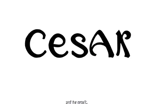 "Cesar " tattoo design idea