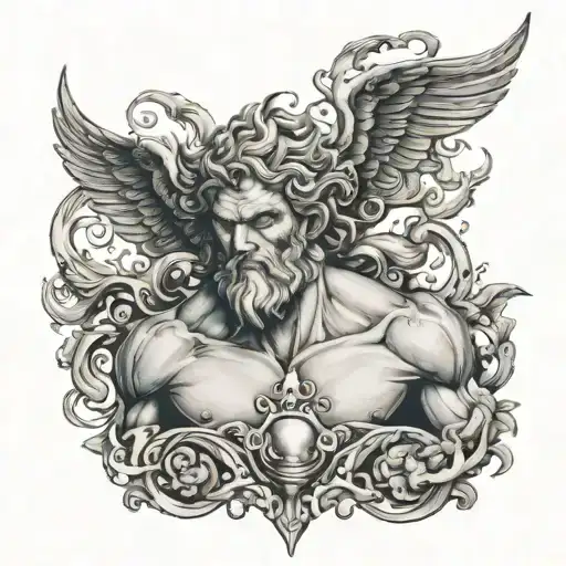 The chest piece I want to do Greek mythology Add Zeus Poseidon and hades it is a tattoo design tattoo design idea