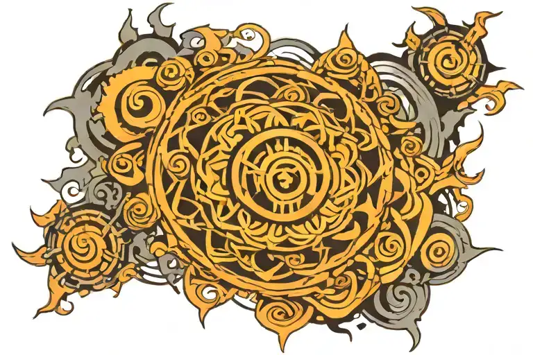 life chakra tattoo design idea